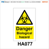 HBP001 Coshh Biological Hazard Highly Flammable LPG Harmful Gas Signs