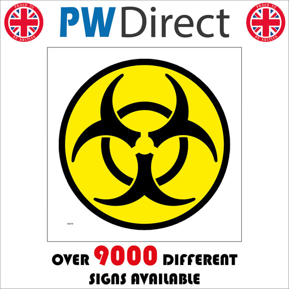 HA078 Toxic Biological Hazard Sign with Biological Sign Circle