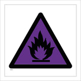 HA079 Fire Hazard Sign Sign with Fire Triangle