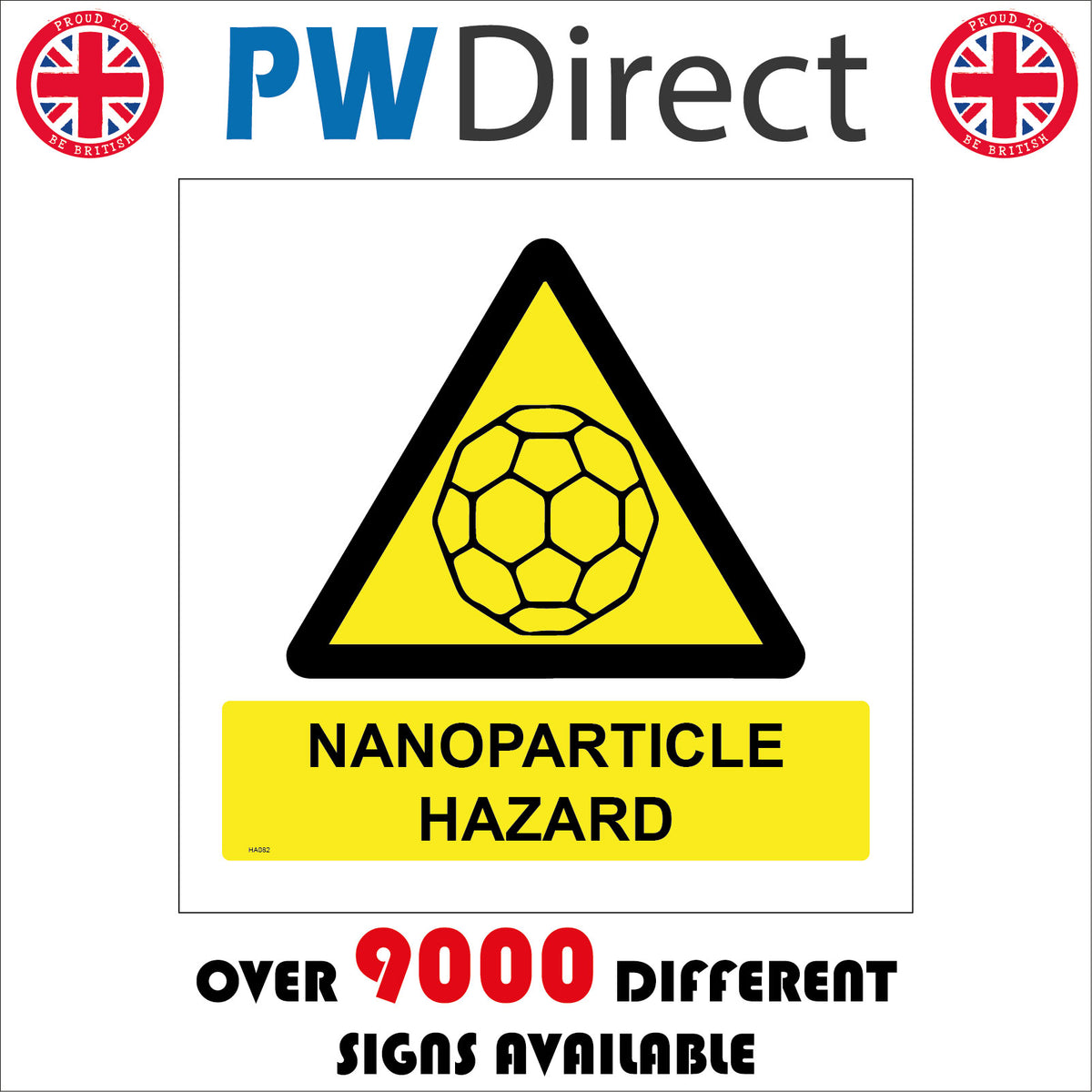 Nanoparticle Hazard Sign with Triangle Particle – PWDirect