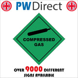 HA084 Compressed Gas Sign with Cannister