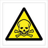 HA088 Danger Hazard Sign Sign with Skull & Cross Bones Triangle