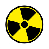 HA089 Radioactive Hazard Sign Sign with Radiation Sign Circle