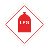 HA110 Low Propane Gas Bottle Sign with Can