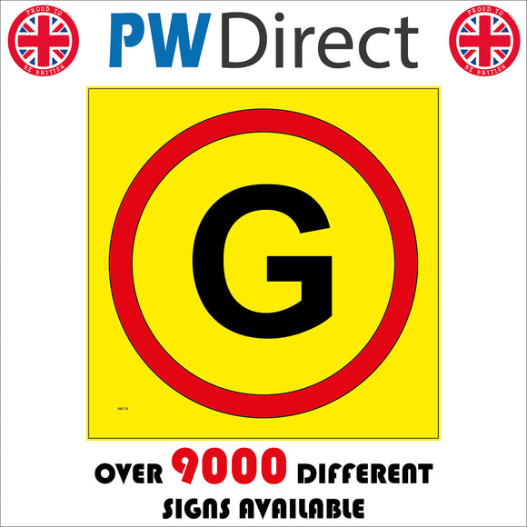 HA114 Emergency Generator Sign with Circle G