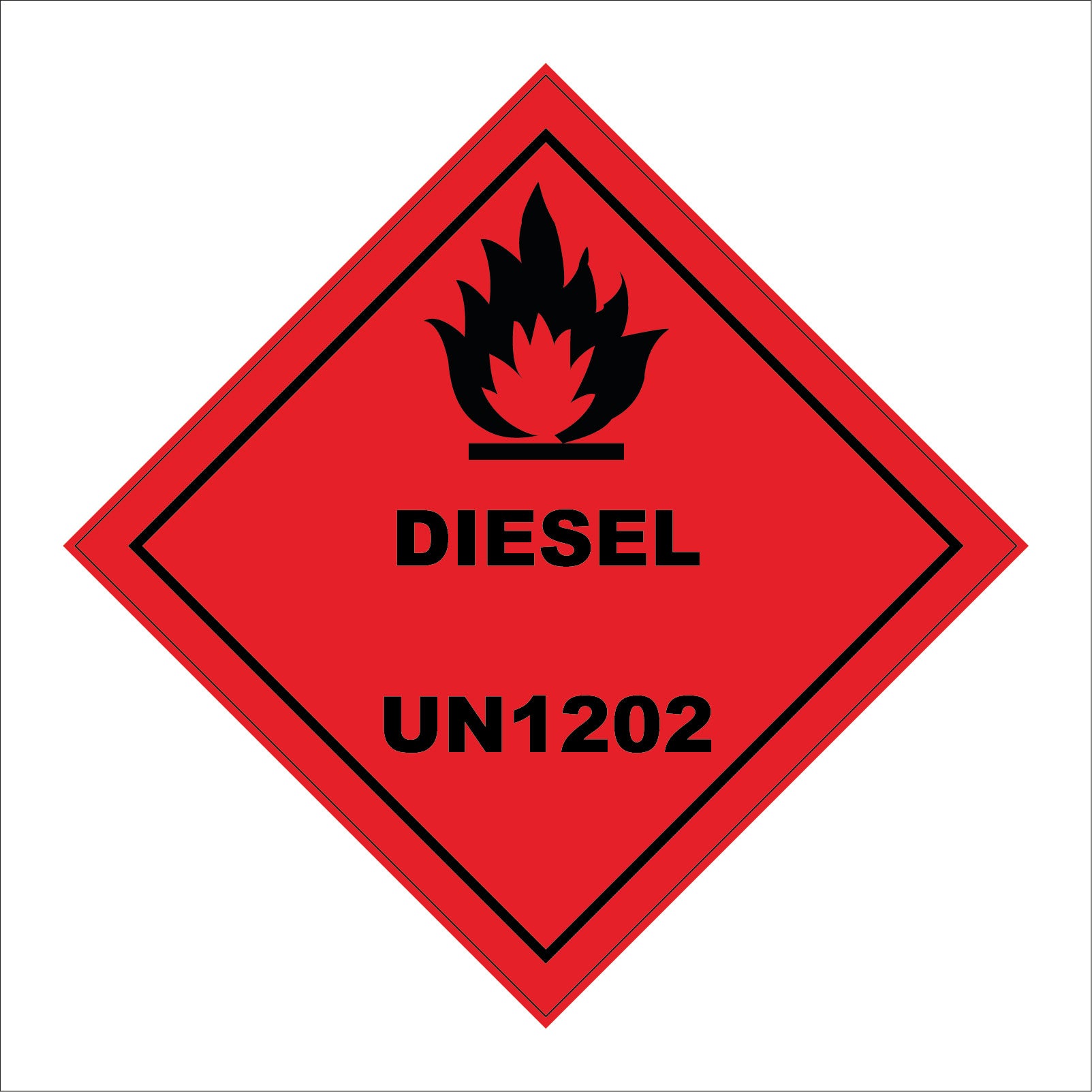 Diesel Un1202 Sign with Fire – PWDirect