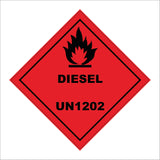 HA117 Diesel Un1202 Sign with Fire