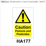 HBP001 Coshh Biological Hazard Highly Flammable LPG Harmful Gas Signs