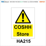 HBP001 Coshh Biological Hazard Highly Flammable LPG Harmful Gas Signs