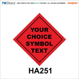 HSQ002 Explosive Combustible Choice Custom Biohazard Dangerous