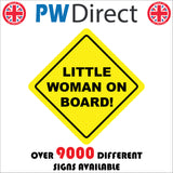 HU352 Little Woman On Board Princess Child Safety Warning Distance