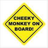 HU365 Cheeky Monkey On Board Child Imp Grandchild Pickle Safety