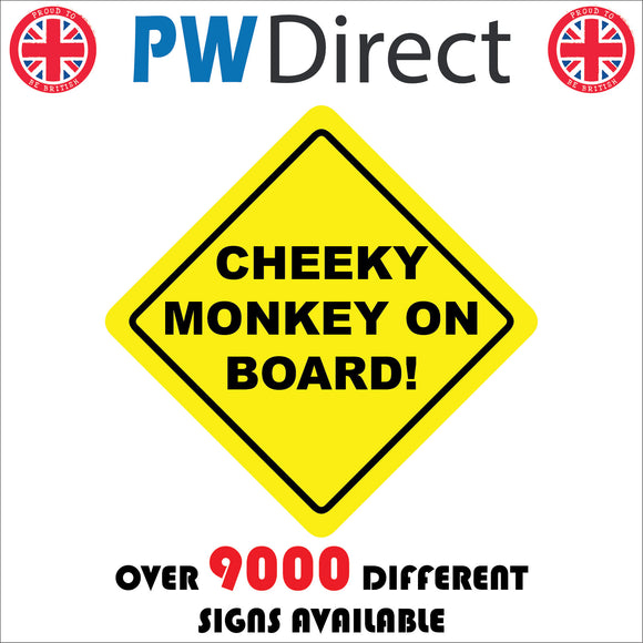 HU365 Cheeky Monkey On Board Child Imp Grandchild Pickle Safety