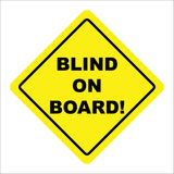 HU392 Blind On Board Car Window Sticker