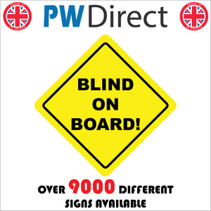 HU392 Blind On Board Car Window Sticker