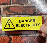 WS965 Danger Electricity Sign with Triangle Lightning Bolt