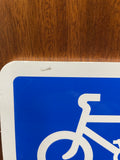 Bike Stand Sign, 150 x 200mm 5mm Foamex Blue background with bike image white text. RGE354D
