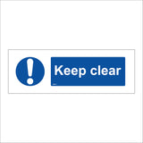 MA013 Keep Clear Sign with Exclamation Mark