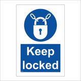 MA014 Keep Locked Sign with Padlock Chain