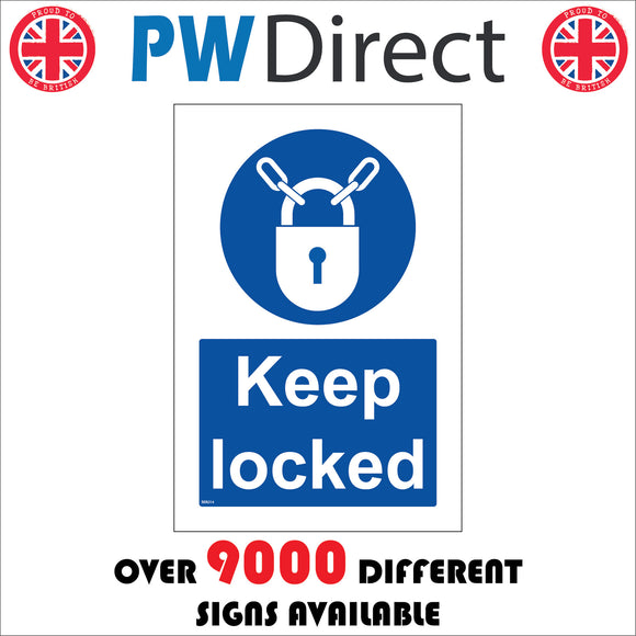 MA014 Keep Locked Sign with Padlock Chain