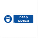 MA015 Keep Locked Sign with Padlock Chain