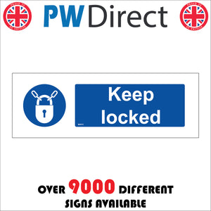 MA015 Keep Locked Sign with Padlock Chain