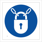 MA025 Lock Sign with Padlock Chain