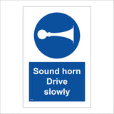 MA036 Sound Horn Drive Slowly Sign with Horn