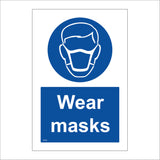 MA046 Wear Masks Sign with Face Mask