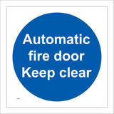MA088 Automatic Fire Door Keep Clear Sign
