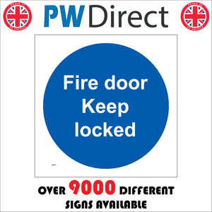 MA092 Fire Door Keep Locked Sign