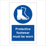 MA119 Protective Footwear Must Be Worn Sign with Boots