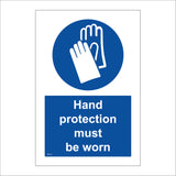 MA136 Hand Protection Must Be Worn Sign with Gloves