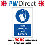 MA136 Hand Protection Must Be Worn Sign with Gloves