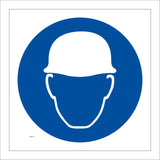 MA142 Safety Helmet Sign with Face Hard Hat