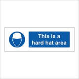 MA146 This Is A Hard Hat Area Sign with Face Hard Hat
