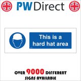 MA146 This Is A Hard Hat Area Sign with Face Hard Hat