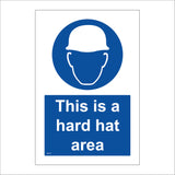 MA147 This Is A Hard Hat Area Sign with Face Hard Hat