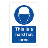 MA148 This Is A Hard Hat Area Sign with Face Hard Hat