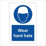 MA150 Wear Hard Hats Sign with Face Hard Hat