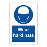 MA151 Wear Hard Hats Sign with Face Hard Hat