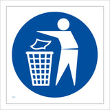 MA159 Keep Tidy Sign with Man Bin