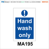 AWBP005 Custom Sign Made To Order Wash Hands Food Preparation Hygiene