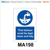 AWBP005 Custom Sign Made To Order Wash Hands Food Preparation Hygiene