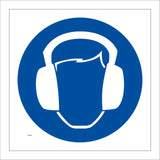 MA248 Ear Protection Sign with Face Ear Protectors