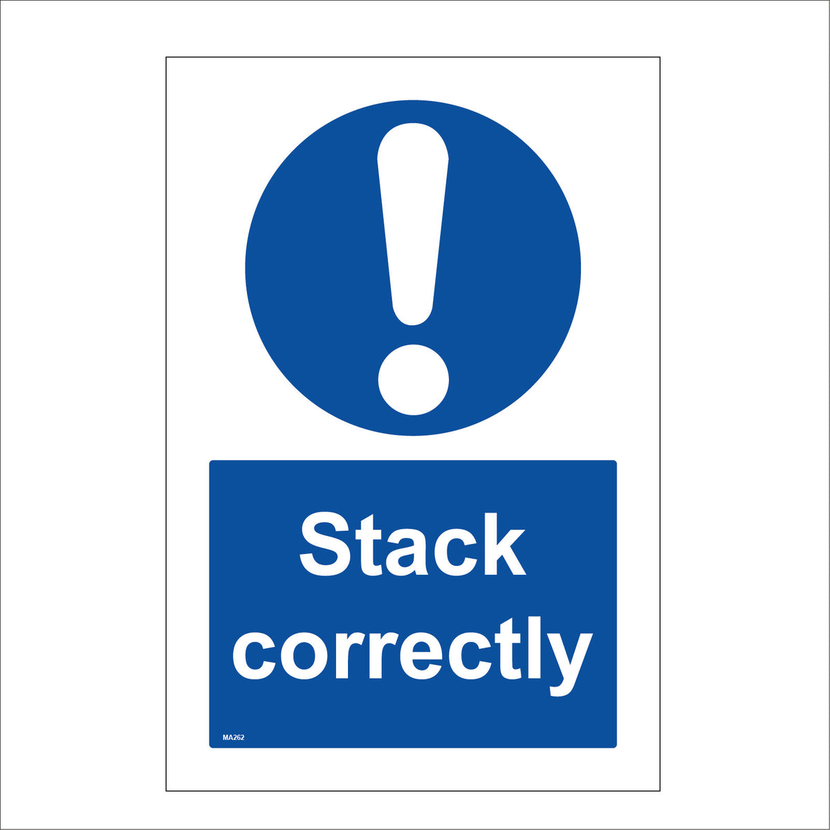Stack Correctly Sign with Exclamation Mark – PWDirect
