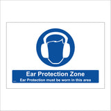 MA273 Ear Protection Zone Sign with Face Ear Protection