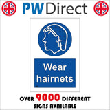 MA275 Wear Hairnets Sign with Head Hairnet