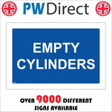 MA277 Empty Cylinders Sign