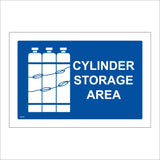 MA278 Cylinder Storage Area Sign with Cylinders